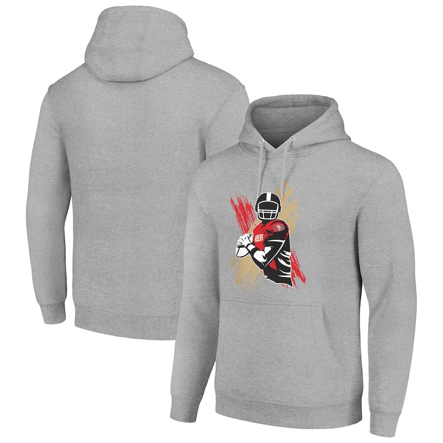 Men san francisco 49ers grey 2024 NFL hoodie->oakland raiders->NFL Jersey